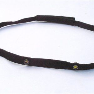 Black Suede Leather Choker Faux Peridot Necklace